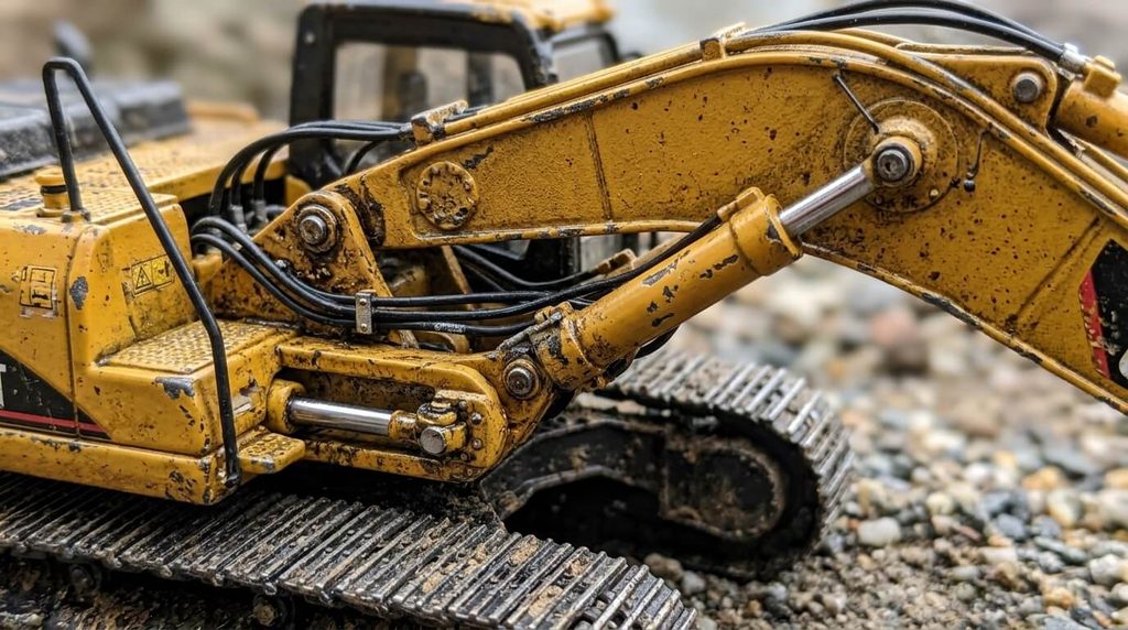 heavy duty diecast construction close up details