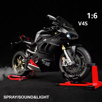 Simulation 1/6 Scale Ducati V4S V4R Alloy Super Motorcycle Model 