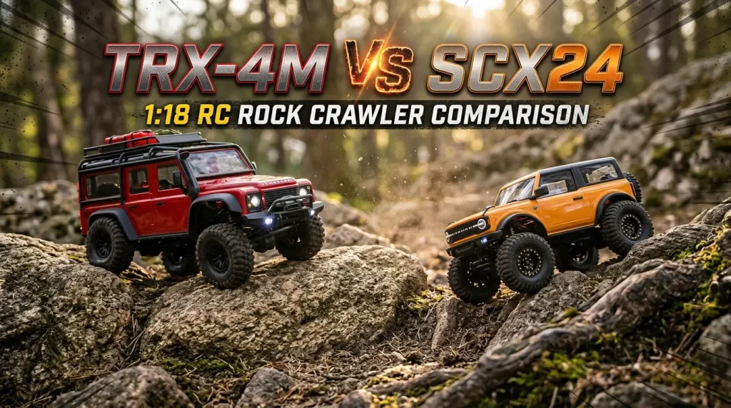 TRX-4M vs SCX24: 1:18 RC Rock Crawler Comparison